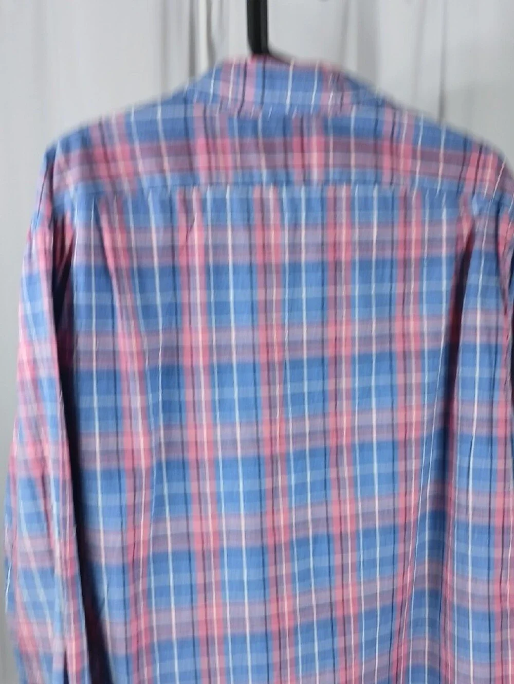 J. Crew Blue and Pink Plaid Cotton Button-Down mens Shirt